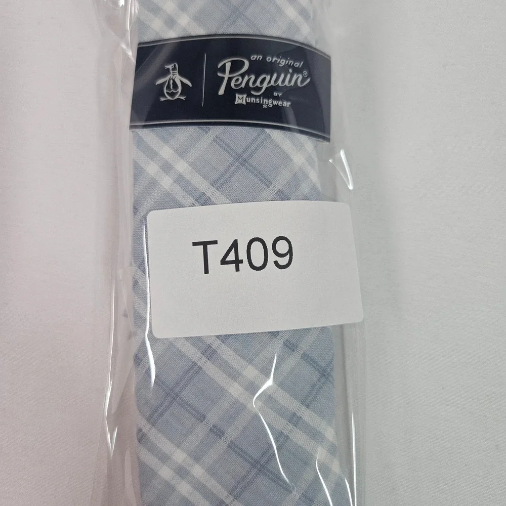 New Penguin by Munsingwear Tie Men Plaid Gray‎ 2.25